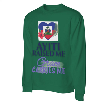 Ayiti Raised Me – Midweight Sweatshirt (Dark Green