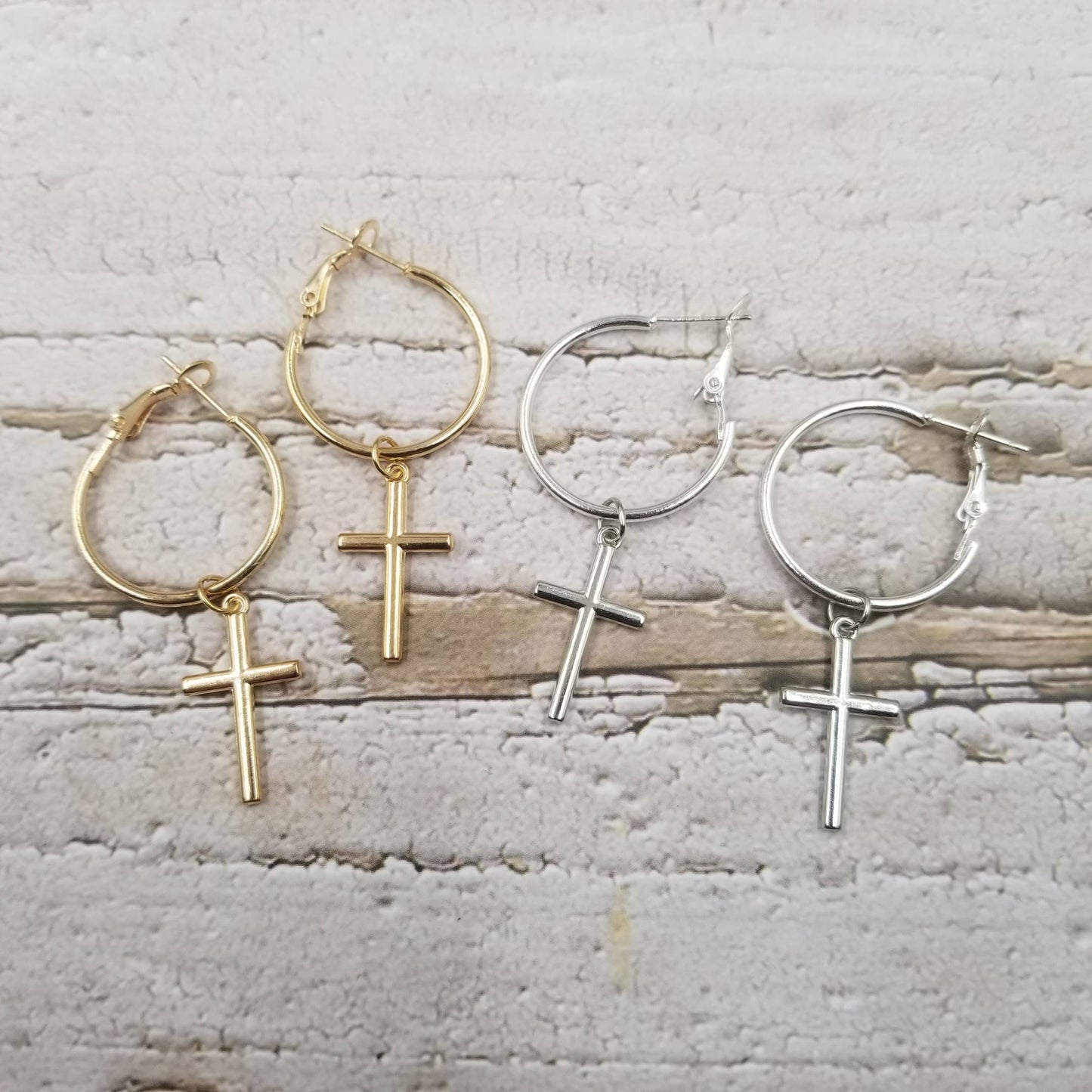 Cross Earrings – Anchored in Grace (Gold & Silver)