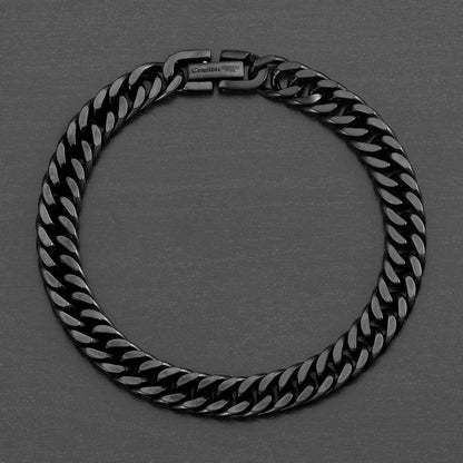 Men's Crucible Stainless Steel Curb Chain Bracelet