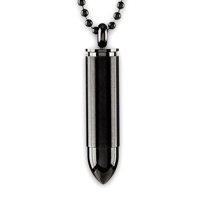 Men's Bullet Capsule Stainless Steel Pendant