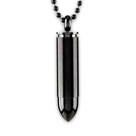 Men's Bullet Capsule Stainless Steel Pendant