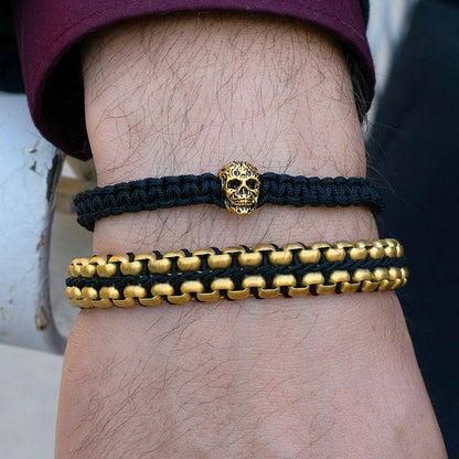 Men's Crucible Matte Finish Stainless Steel Box Chain Bracelet