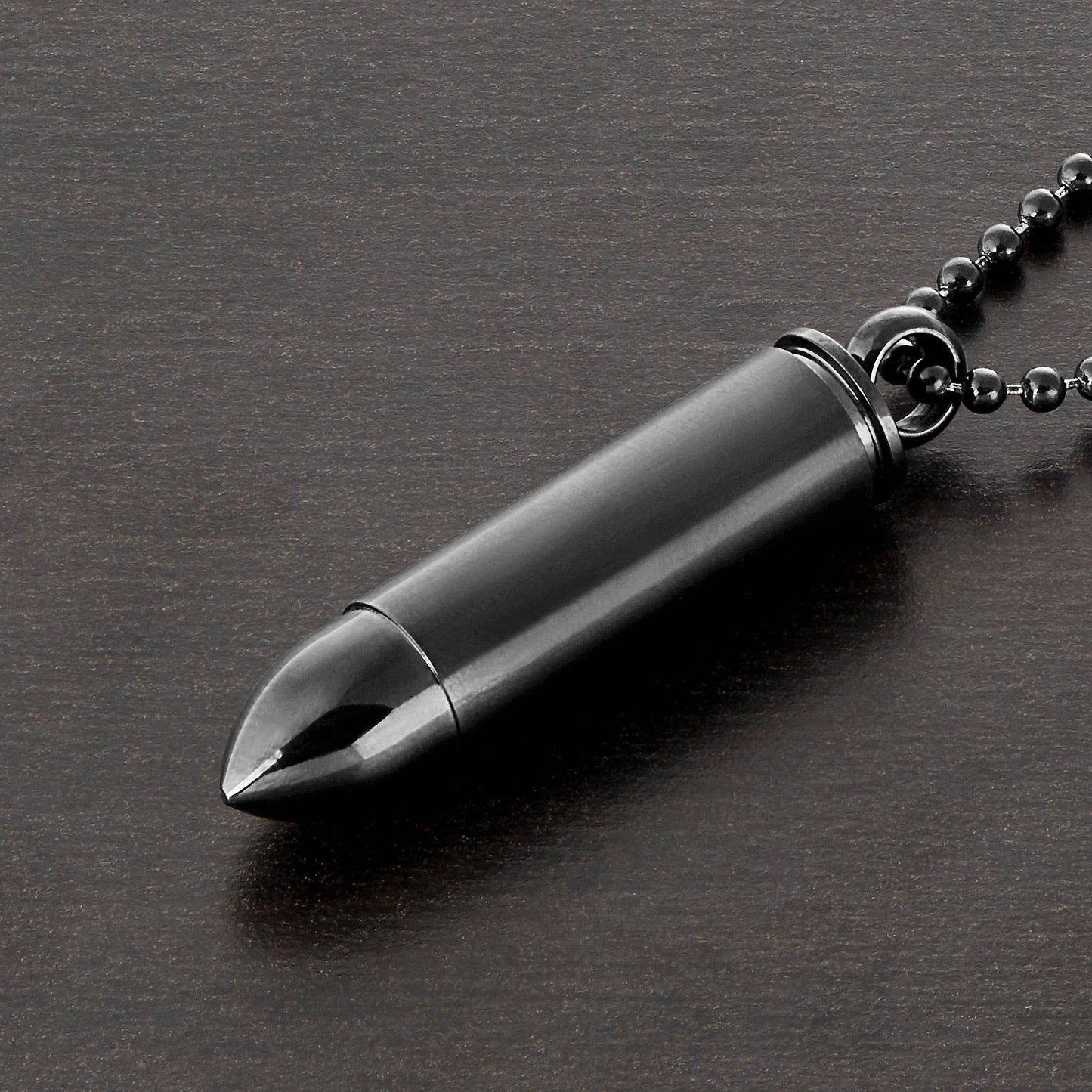 Men's Bullet Capsule Stainless Steel Pendant