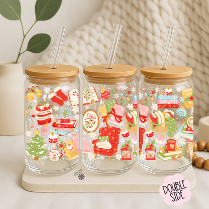Exquisite Bookish design - Glass Cup (16oz)