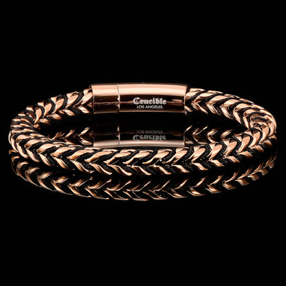 Men's Crucible Nylon & Stainless Steel Franco Chain Bracelet