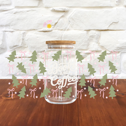 Coffee & Books - 16 OZ Glass Cups