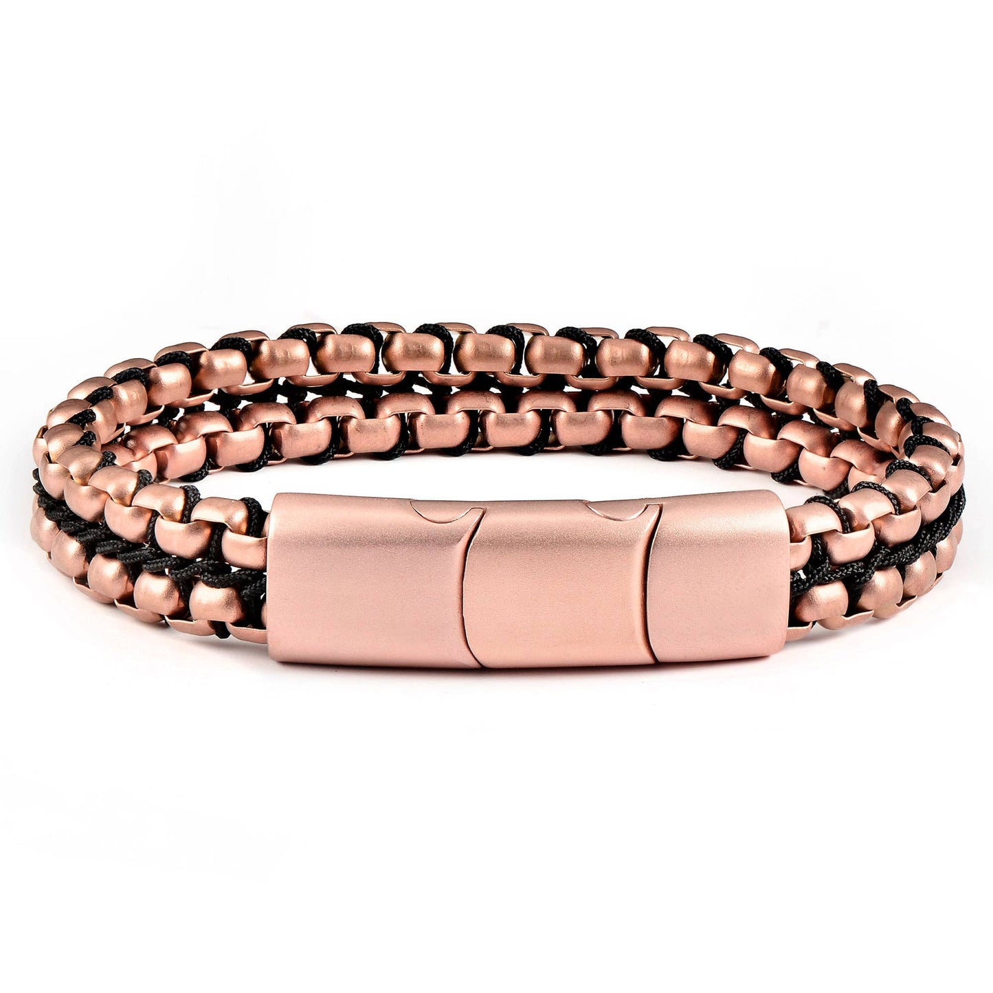Men's Crucible Matte Finish Stainless Steel Box Chain Bracelet