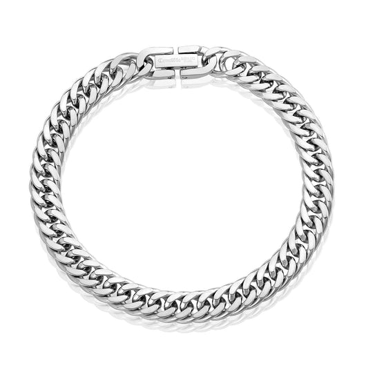 Men's Crucible Stainless Steel Curb Chain Bracelet