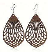 Heritage Halo -Circular cutout wood earrings
