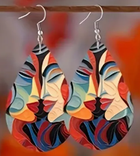 Twilight Roots - Wood Drop Earrings