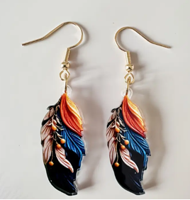 Plume élégante - Women Drop Earrings