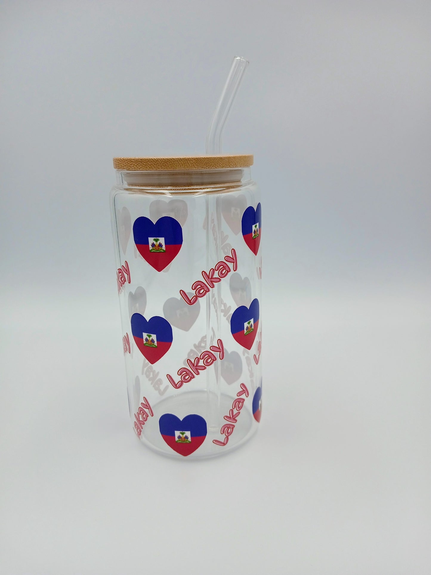 Decorative Glass Cups with Cork Lids (16oz)✨Available in 12 Designs”.