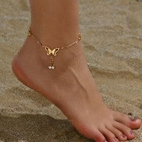 Butterfly Anklet with Sparkling - Women jewelry
