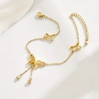Butterfly Anklet with Sparkling - Women jewelry