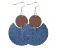 Layered Grace - Denim-Style Earring Set