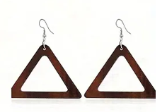 Wooden Cutout Earring Set  -  Kreyòl Geometry