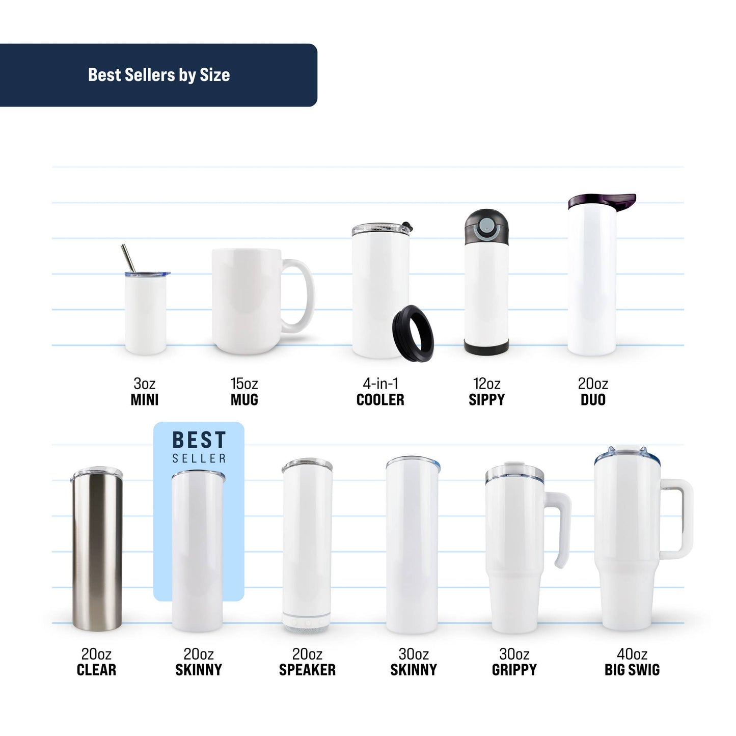Straight Skinny (Classic) - 20oz Sublimation Tumbler