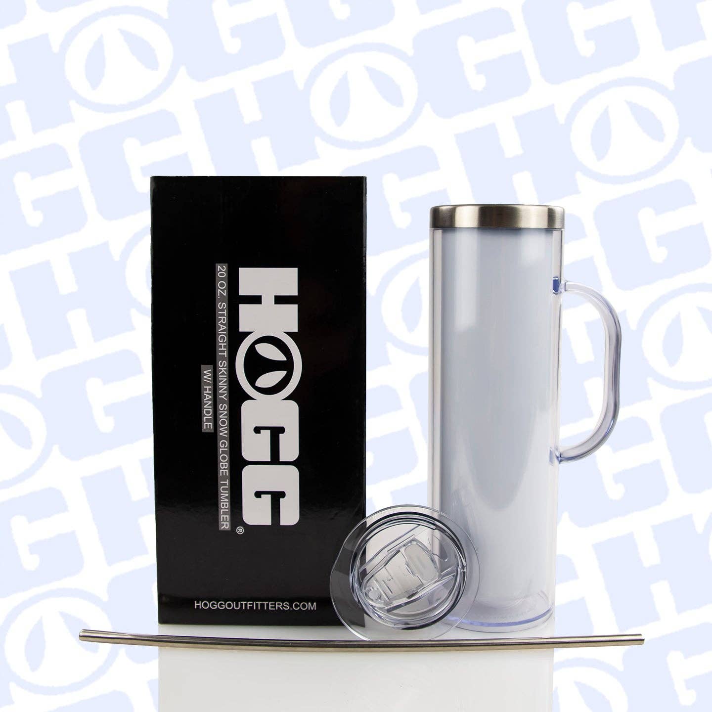 Snow Globe Skinny Tumbler w/Handle -  20oz Sublimation Tumbler
