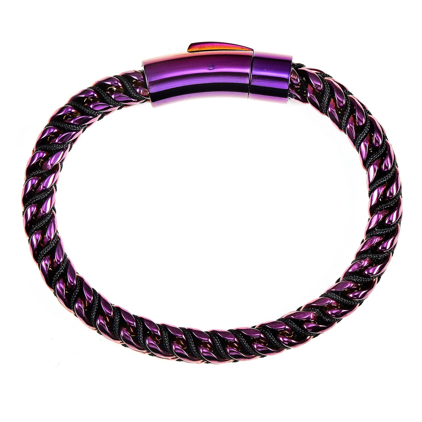 Men's Crucible Nylon & Stainless Steel Franco Chain Bracelet