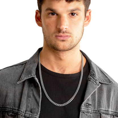 Men's Crucible Rounded Curb Chain Steel Necklace (26")