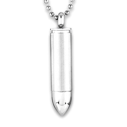 Men's Bullet Capsule Stainless Steel Pendant