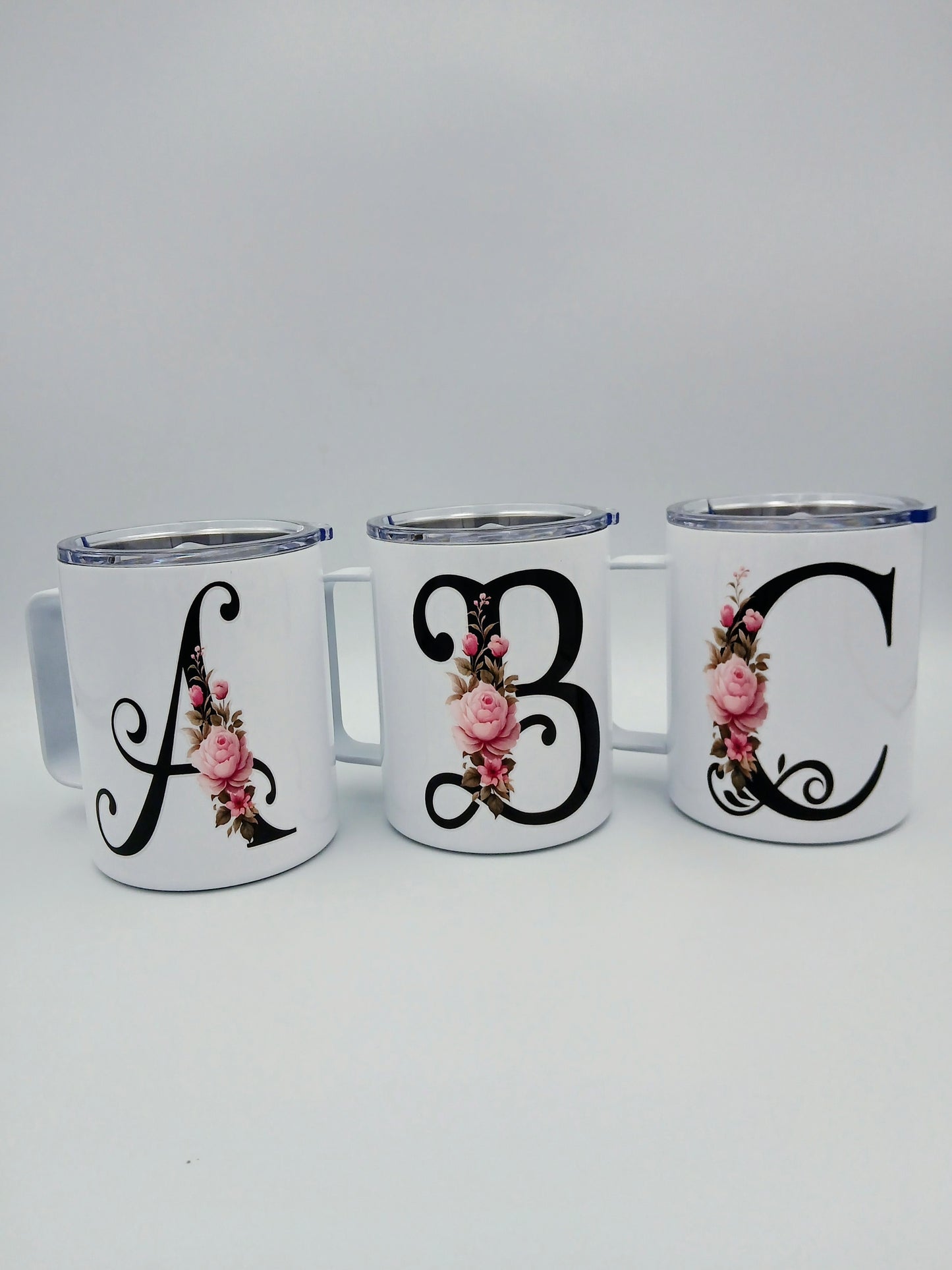 Floral Monogram Mug — 12oz Thermal Keepsake