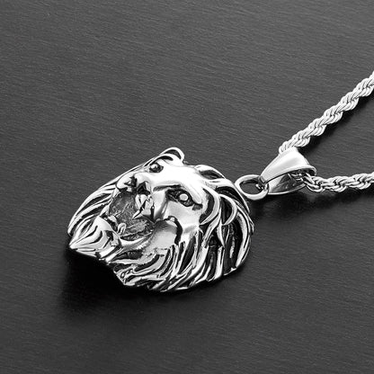 Lion Head Stainless Steel Pendant