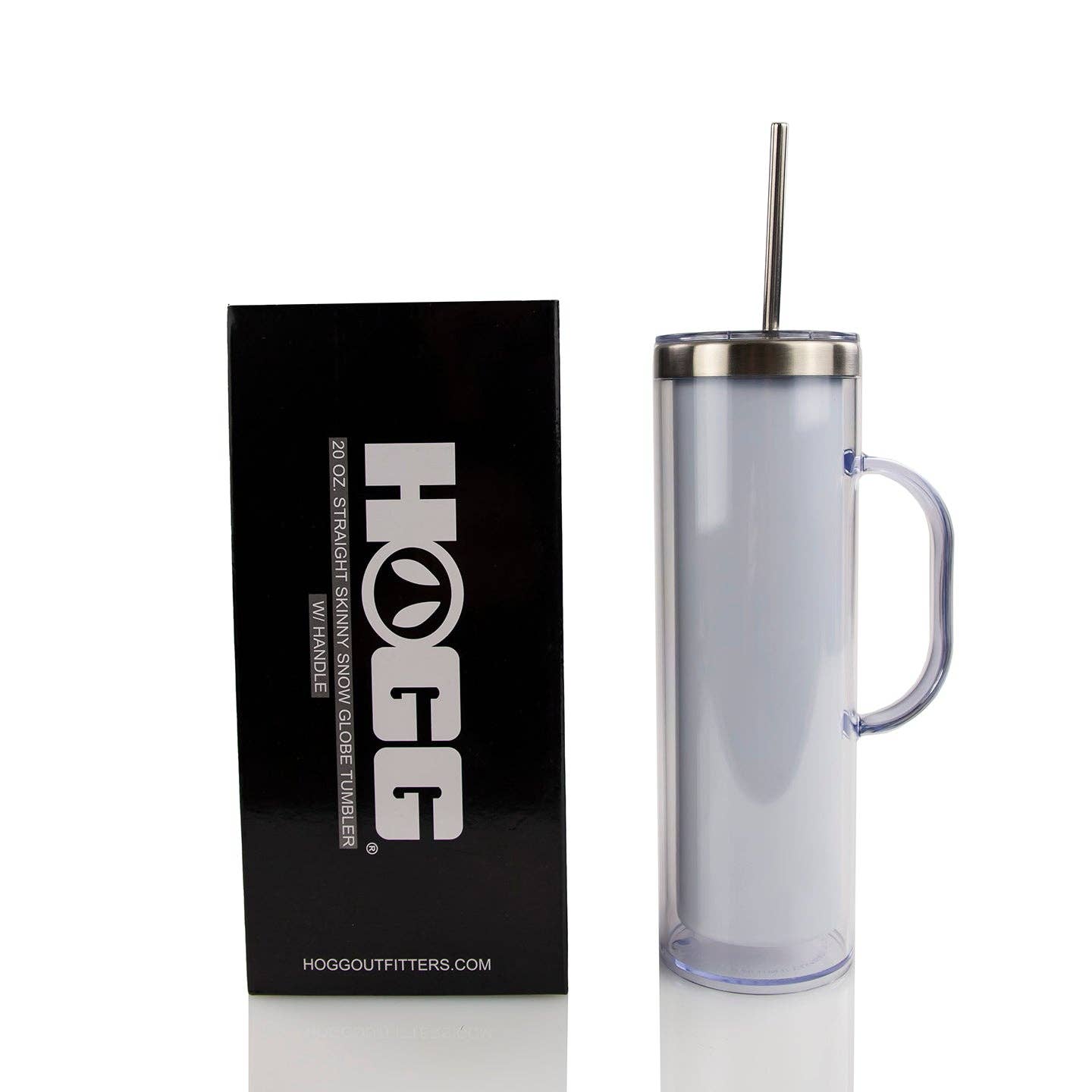 Snow Globe Skinny Tumbler w/Handle -  20oz Sublimation Tumbler