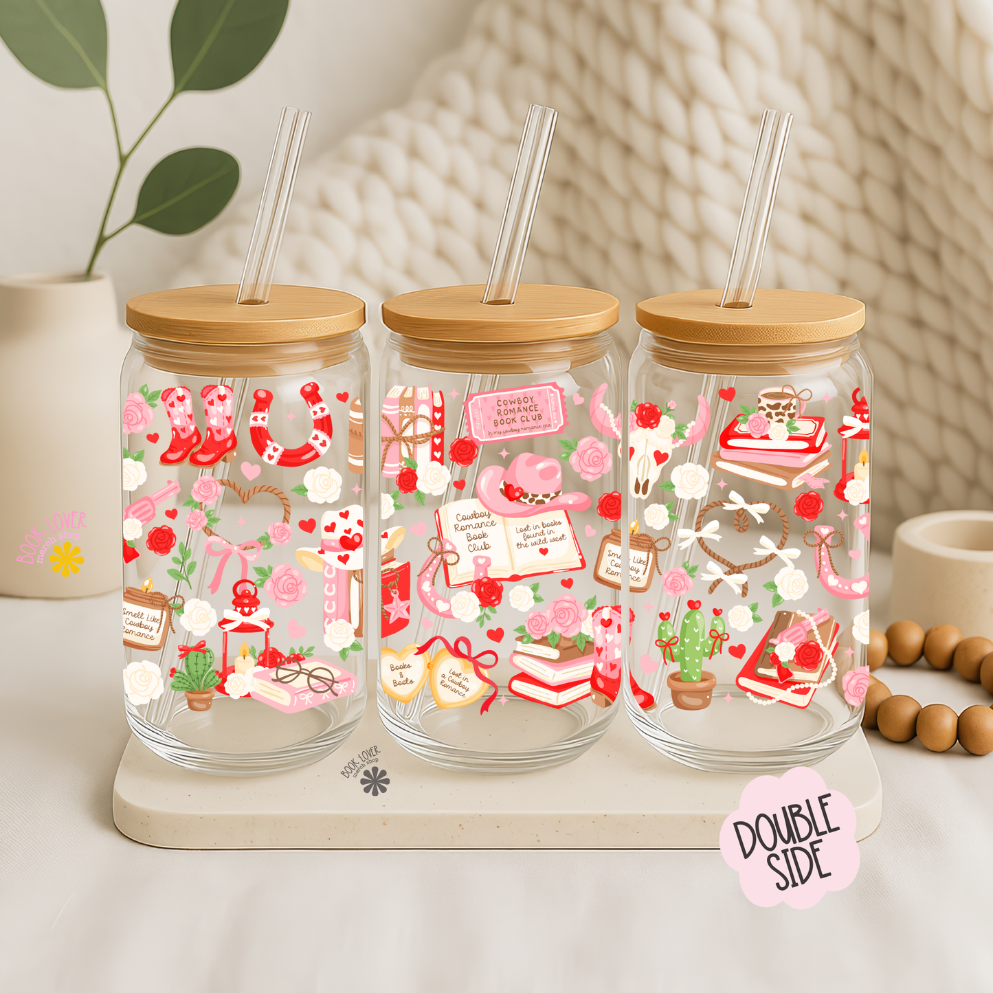 Cowboy Romance -   16 oz Glass Cup
