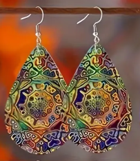 Elegance of colors - Wood Earrings