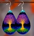 Twilight Roots - Wood Drop Earrings